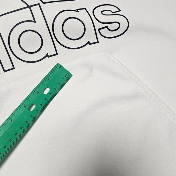 Adidas Mens White Climawarm Hoodie Pullover Logo Sweatshirt Size XL - Picture 6 of 8